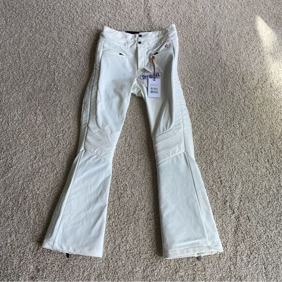 Perfect Moment Aurora High Rise Flare Ski Pants Waterproof Large White NWT - Picture 5 of 7